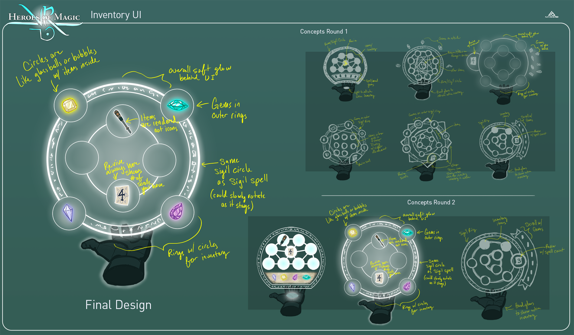 Heroes of Magic Hand Inventory System
