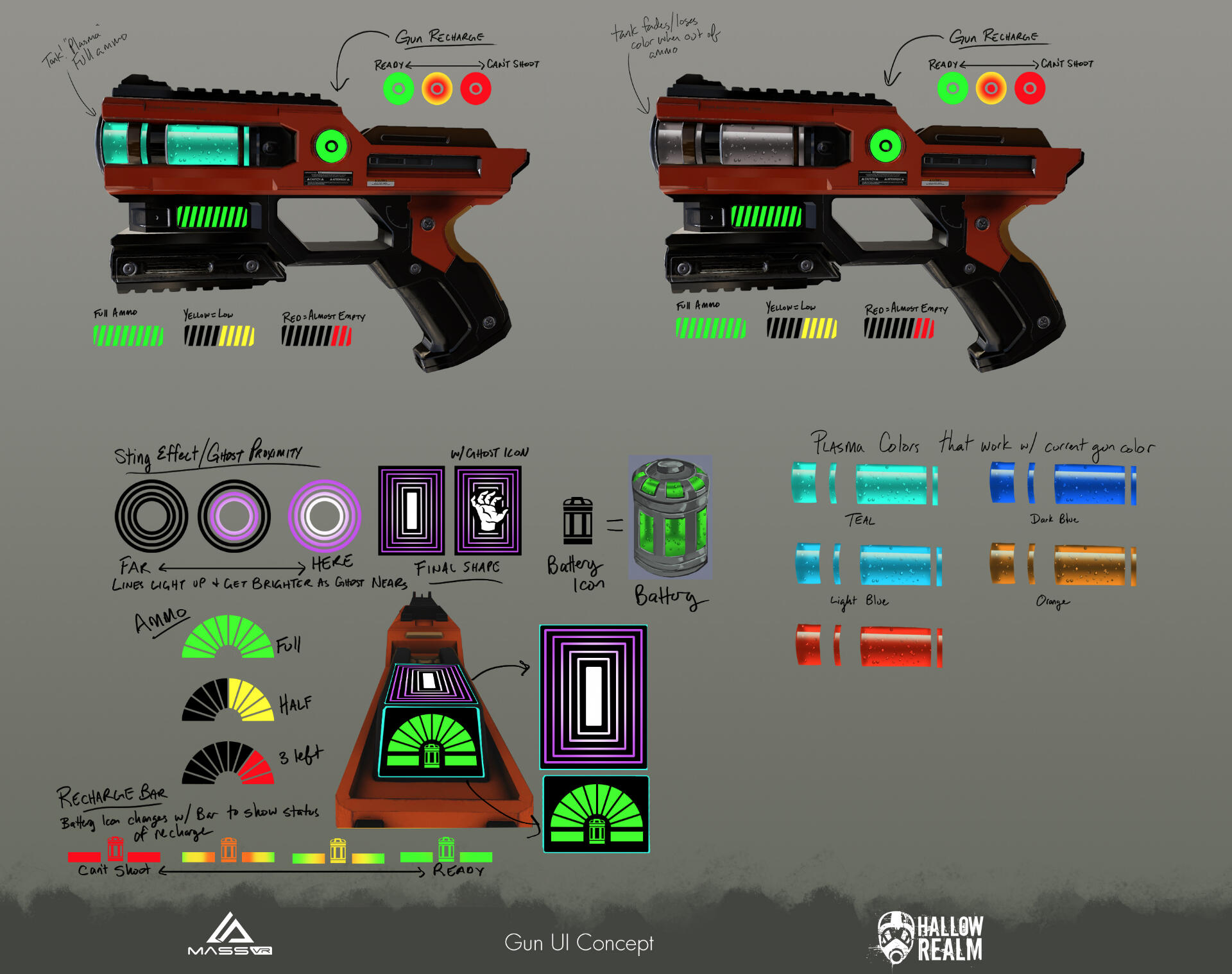 Hallow Realm Hunter Gun Paintover, Concept, and UI design