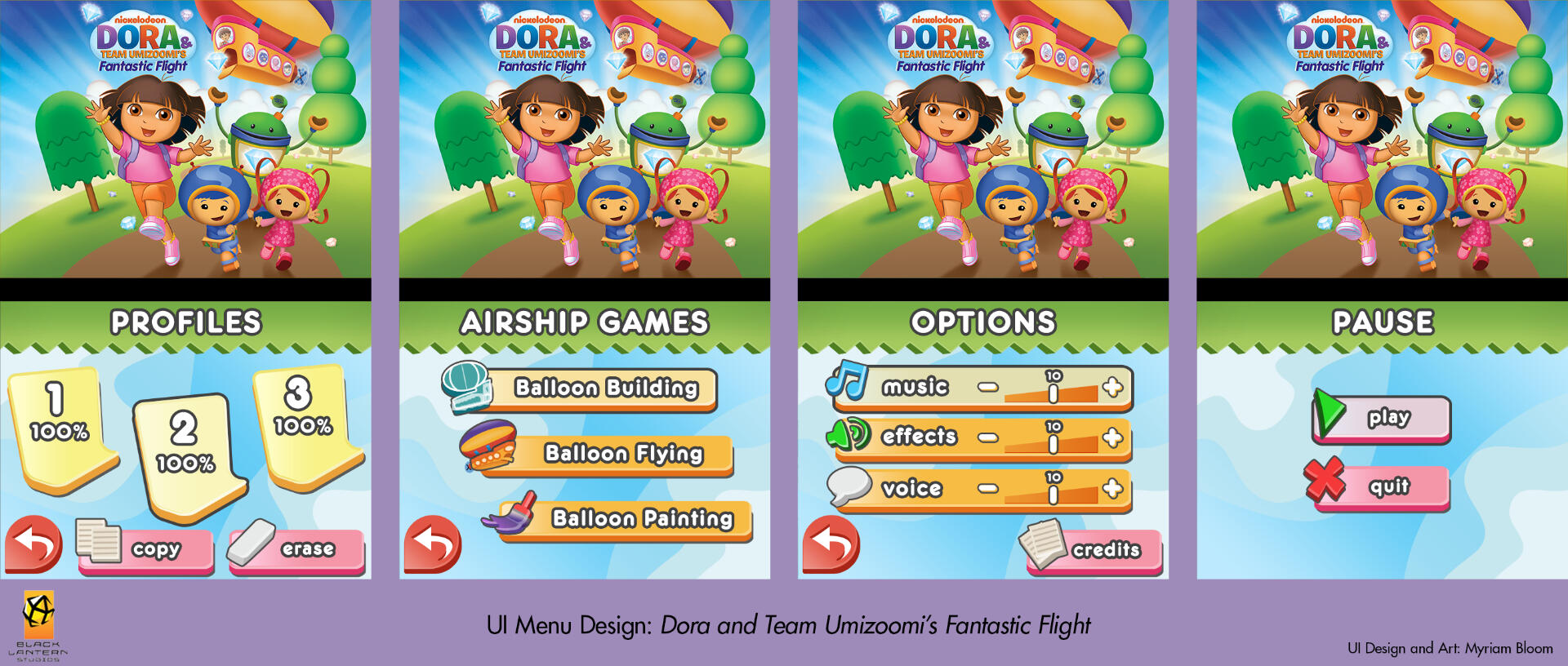 Dora and Team UmiZoomi's Fantastic Flight Menu