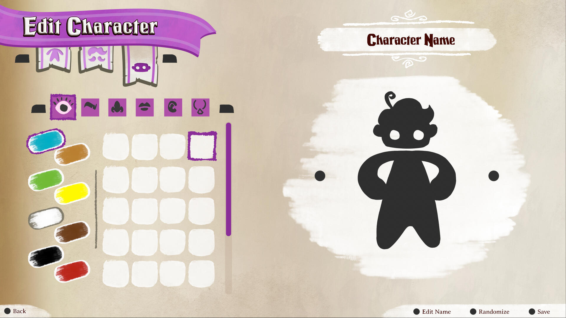 Character Customization Mockup